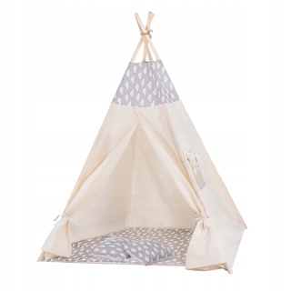 Stan, domček pre deti - DETSKÝ STAN TIPI WIGWAM DOMČEK XXL 160x120x100 cm + PODLOŽKA NA VANKÚŠ